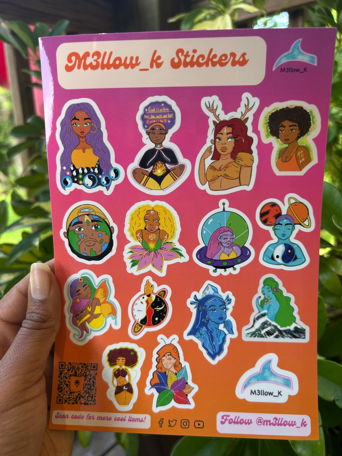 β¨*NEW*M3llow_K Sticker Sheet!π Size A5