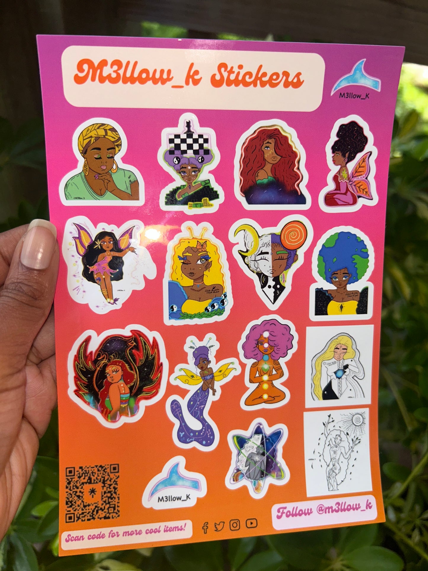 ✨*NEW* M3llow_K Sticker Sheet! Size A5