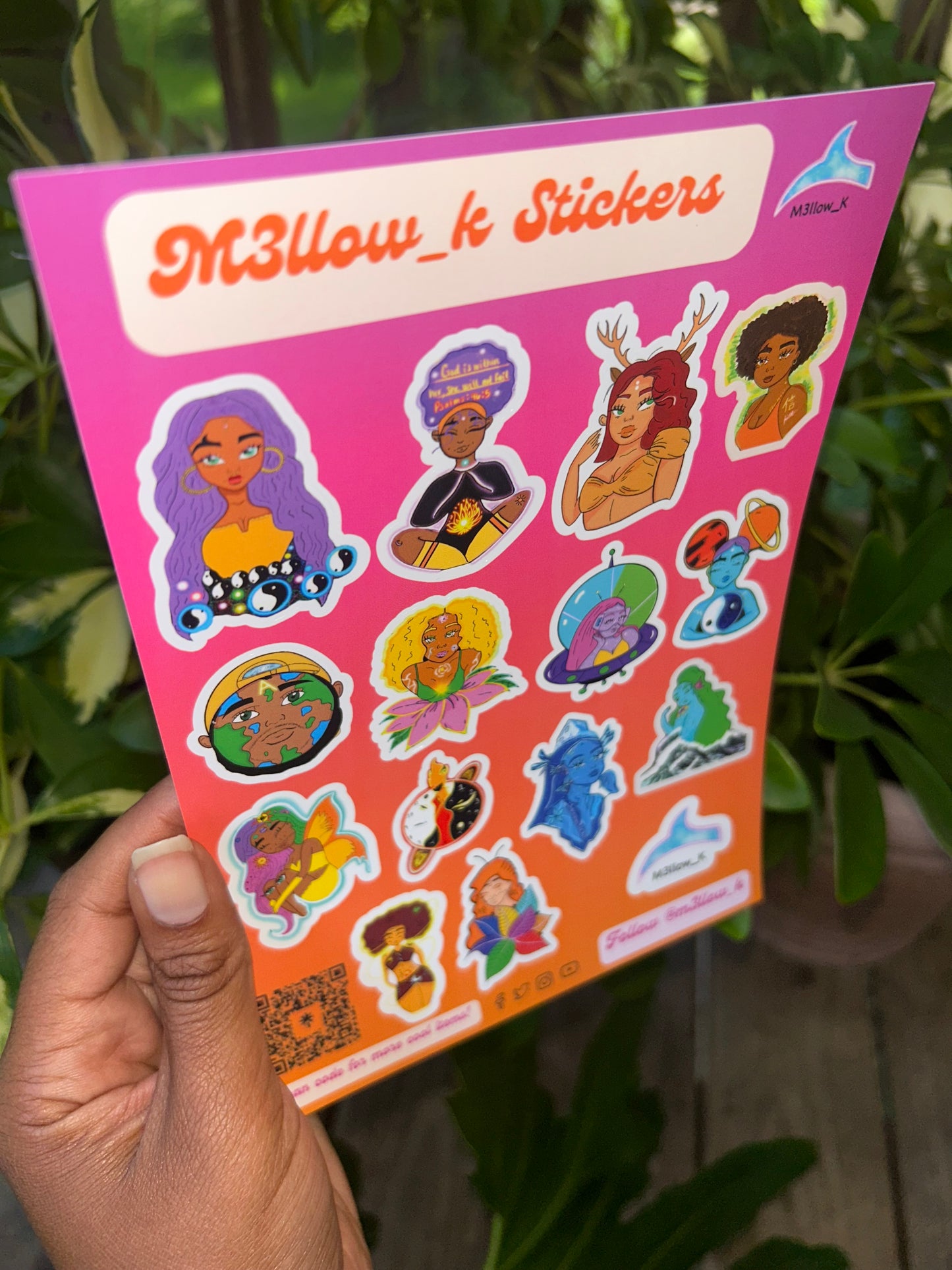 β¨*NEW*M3llow_K Sticker Sheet!π Size A5