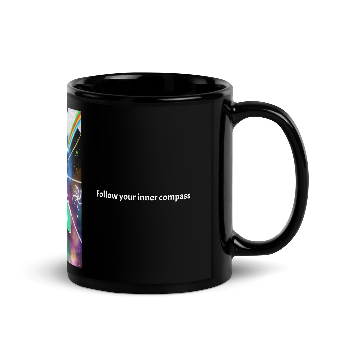 Inner-Compass Black Glossy Mug