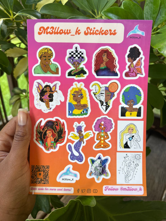 ✨*NEW* M3llow_K Sticker Sheet! Size A5