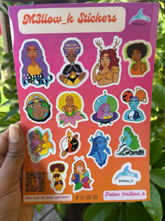 ✨*NEW*M3llow_K Sticker Sheet!🌟 Size A5