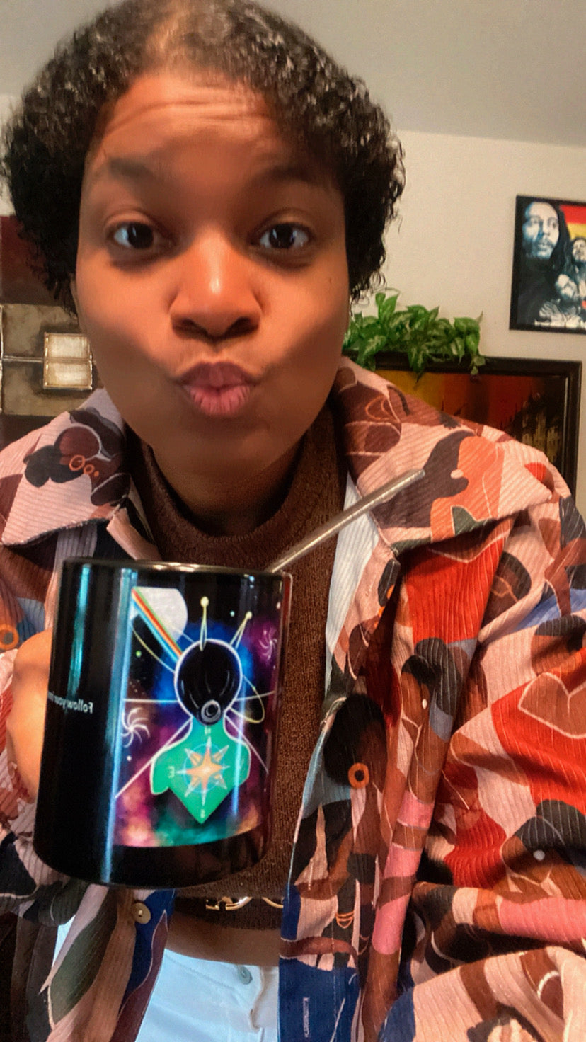 Inner-Compass Black Glossy Mug